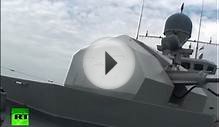 Морские учения кораблей Каспийской флотилии